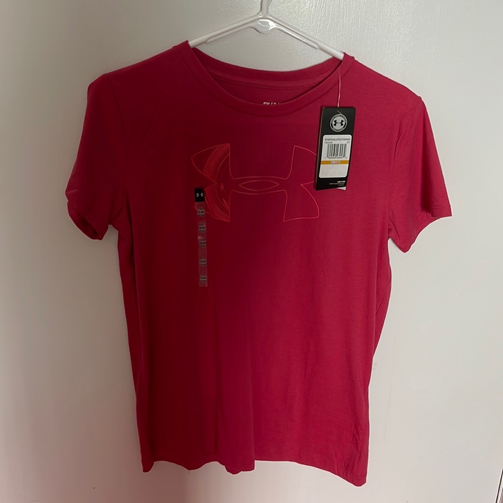 Pink under armor shirt